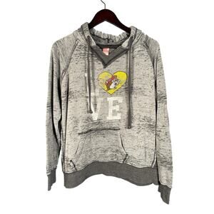 MV Sport Love Buc-ee’s Hoodie Women’s XL Gray LS  Logo Graphic Cozy Loungewear